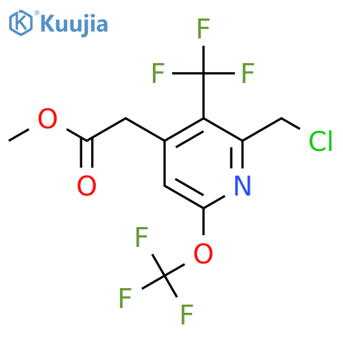 Methyl 2-(chloromethyl)-6-(trifluoromethoxy)-3-(trifluoromethyl)pyridine-4-acetate structure
