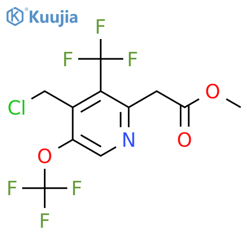 Methyl 4-(chloromethyl)-5-(trifluoromethoxy)-3-(trifluoromethyl)pyridine-2-acetate structure