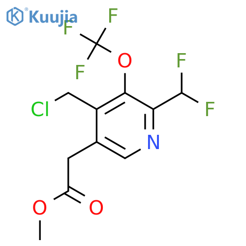 Methyl 4-(chloromethyl)-2-(difluoromethyl)-3-(trifluoromethoxy)pyridine-5-acetate structure