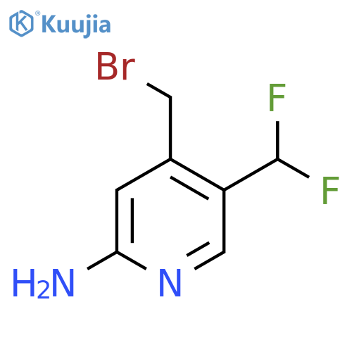2-Amino-4-(bromomethyl)-5-(difluoromethyl)pyridine structure