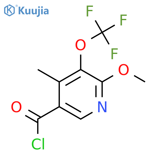 2-Methoxy-4-methyl-3-(trifluoromethoxy)pyridine-5-carbonyl chloride structure
