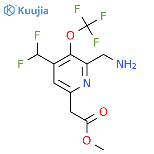 Methyl 2-(aminomethyl)-4-(difluoromethyl)-3-(trifluoromethoxy)pyridine-6-acetate structure