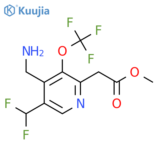 Methyl 4-(aminomethyl)-5-(difluoromethyl)-3-(trifluoromethoxy)pyridine-2-acetate structure
