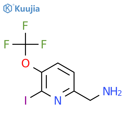 6-(Aminomethyl)-2-iodo-3-(trifluoromethoxy)pyridine structure