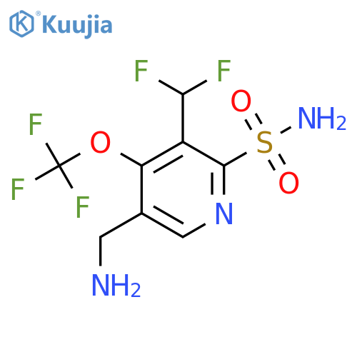 5-(Aminomethyl)-3-(difluoromethyl)-4-(trifluoromethoxy)pyridine-2-sulfonamide structure