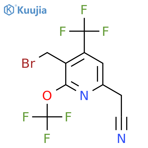 3-(Bromomethyl)-2-(trifluoromethoxy)-4-(trifluoromethyl)pyridine-6-acetonitrile structure