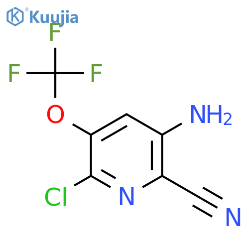 3-Amino-6-chloro-2-cyano-5-(trifluoromethoxy)pyridine structure