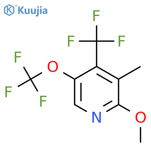 2-Methoxy-3-methyl-5-(trifluoromethoxy)-4-(trifluoromethyl)pyridine structure