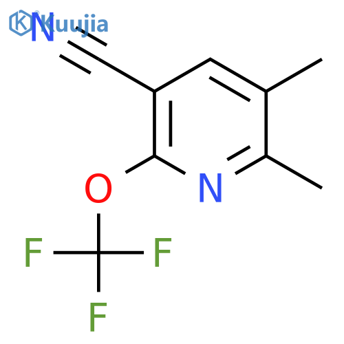 5-Cyano-2,3-dimethyl-6-(trifluoromethoxy)pyridine structure