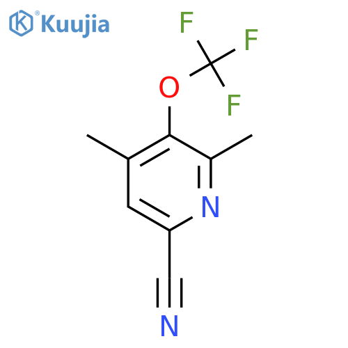 6-Cyano-2,4-dimethyl-3-(trifluoromethoxy)pyridine structure