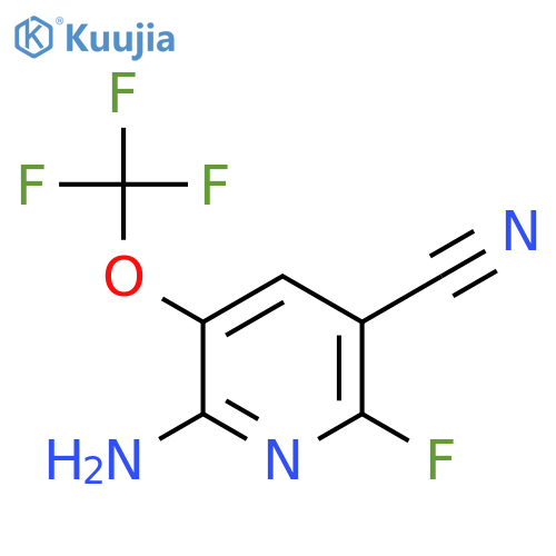 2-Amino-5-cyano-6-fluoro-3-(trifluoromethoxy)pyridine structure