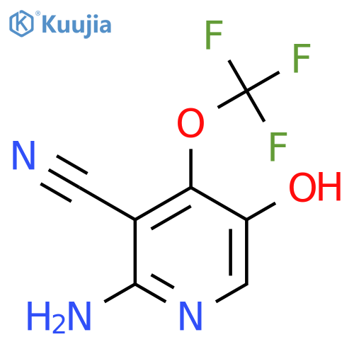 2-Amino-3-cyano-5-hydroxy-4-(trifluoromethoxy)pyridine structure