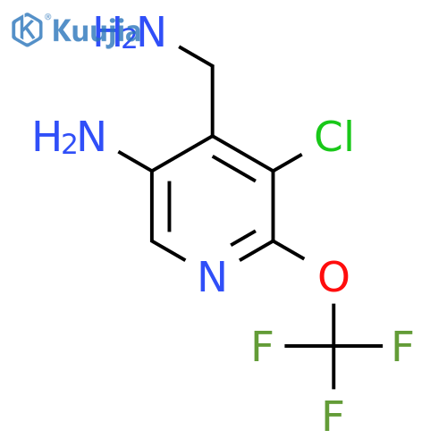 5-Amino-4-(aminomethyl)-3-chloro-2-(trifluoromethoxy)pyridine structure