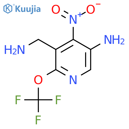 5-Amino-3-(aminomethyl)-4-nitro-2-(trifluoromethoxy)pyridine structure