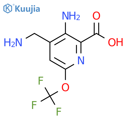 3-Amino-4-(aminomethyl)-6-(trifluoromethoxy)pyridine-2-carboxylic acid structure
