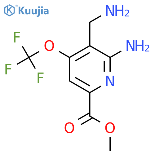 Methyl 2-amino-3-(aminomethyl)-4-(trifluoromethoxy)pyridine-6-carboxylate structure