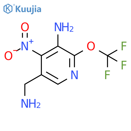 3-Amino-5-(aminomethyl)-4-nitro-2-(trifluoromethoxy)pyridine structure