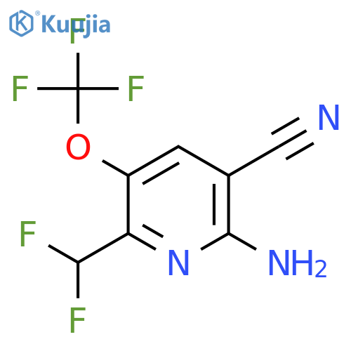 2-Amino-3-cyano-6-(difluoromethyl)-5-(trifluoromethoxy)pyridine structure