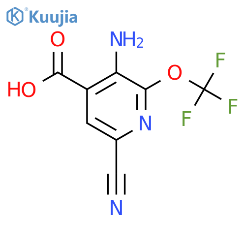 3-Amino-6-cyano-2-(trifluoromethoxy)pyridine-4-carboxylic acid structure