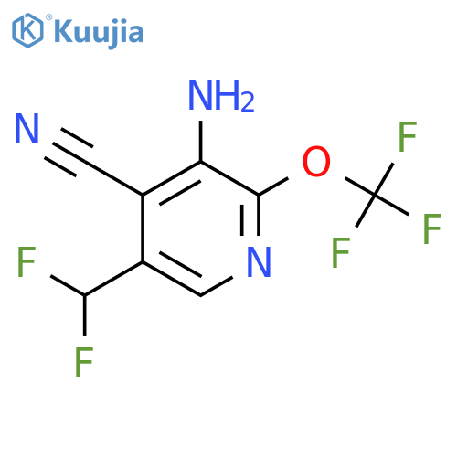 3-Amino-4-cyano-5-(difluoromethyl)-2-(trifluoromethoxy)pyridine structure
