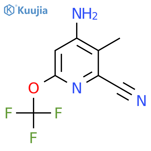 4-Amino-2-cyano-3-methyl-6-(trifluoromethoxy)pyridine structure