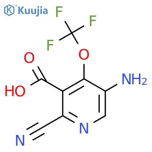 5-Amino-2-cyano-4-(trifluoromethoxy)pyridine-3-carboxylic acid structure