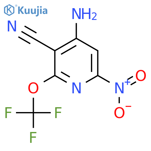 4-Amino-3-cyano-6-nitro-2-(trifluoromethoxy)pyridine structure