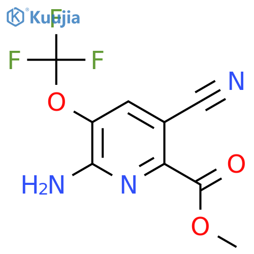 Methyl 2-amino-5-cyano-3-(trifluoromethoxy)pyridine-6-carboxylate structure