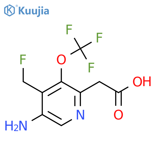 5-Amino-4-(fluoromethyl)-3-(trifluoromethoxy)pyridine-2-acetic acid structure