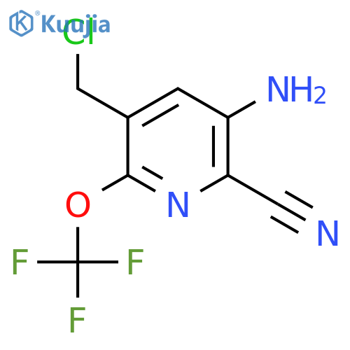 3-Amino-5-(chloromethyl)-2-cyano-6-(trifluoromethoxy)pyridine structure