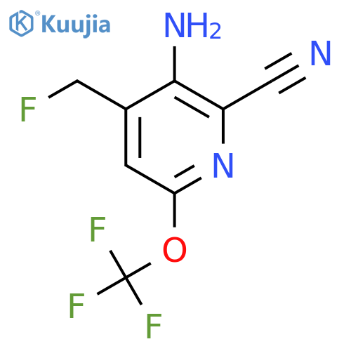 3-Amino-2-cyano-4-(fluoromethyl)-6-(trifluoromethoxy)pyridine structure