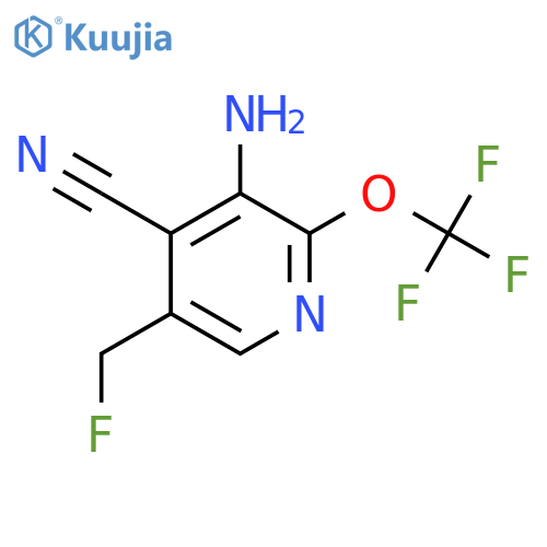 3-Amino-4-cyano-5-(fluoromethyl)-2-(trifluoromethoxy)pyridine structure