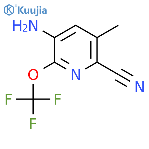 5-Amino-2-cyano-3-methyl-6-(trifluoromethoxy)pyridine structure