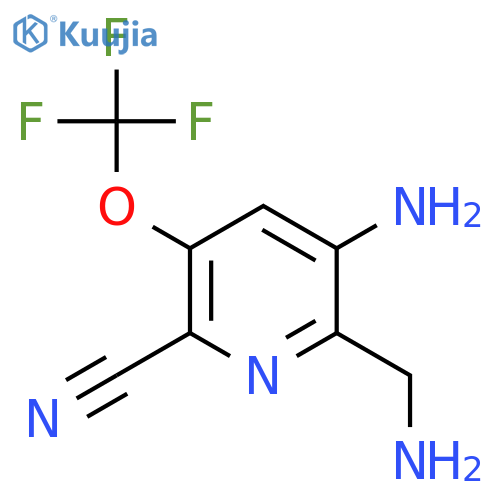 3-Amino-2-(aminomethyl)-6-cyano-5-(trifluoromethoxy)pyridine structure