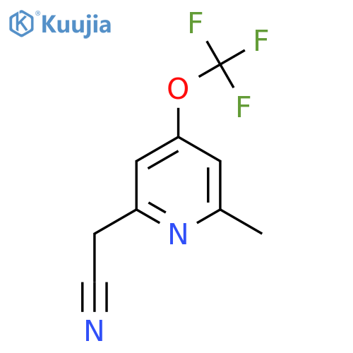 2-Methyl-4-(trifluoromethoxy)pyridine-6-acetonitrile structure