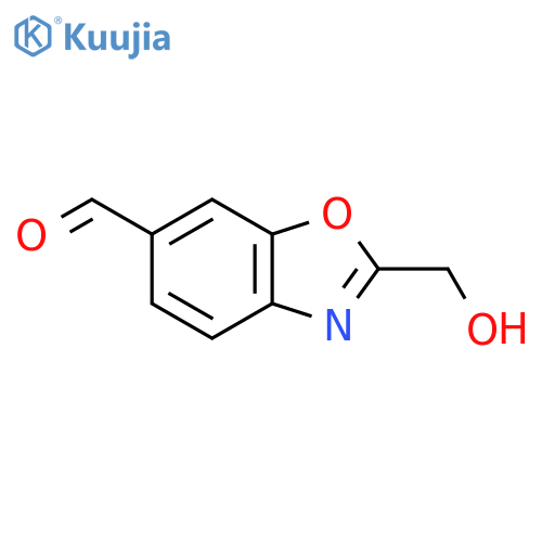 2-(Hydroxymethyl)benzo[d]oxazole-6-carboxaldehyde structure
