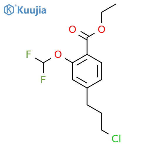 Ethyl 4-(3-chloropropyl)-2-(difluoromethoxy)benzoate structure