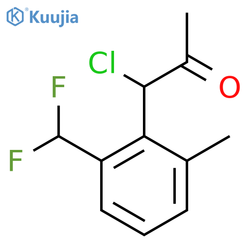 1-Chloro-1-(2-(difluoromethyl)-6-methylphenyl)propan-2-one structure