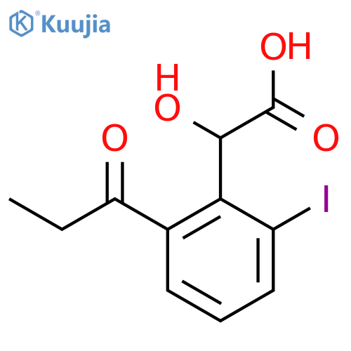 2-Iodo-6-propionylmandelic acid structure