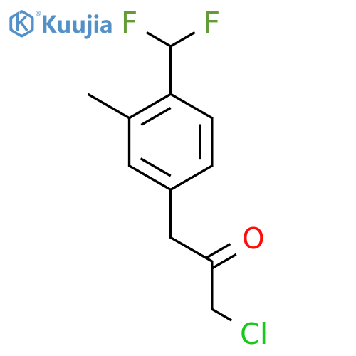 1-Chloro-3-(4-(difluoromethyl)-3-methylphenyl)propan-2-one structure