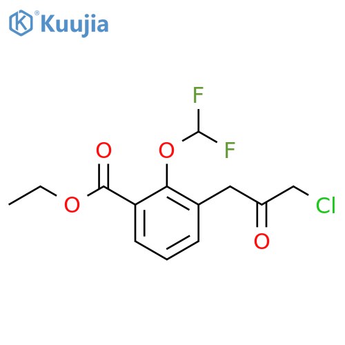 Ethyl 3-(3-chloro-2-oxopropyl)-2-(difluoromethoxy)benzoate structure