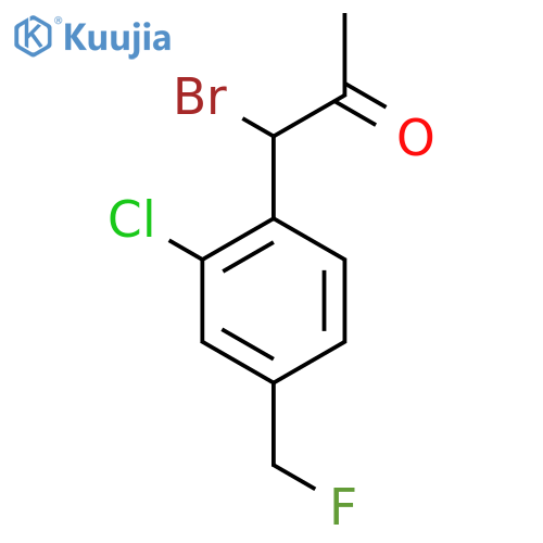 1-Bromo-1-(2-chloro-4-(fluoromethyl)phenyl)propan-2-one structure