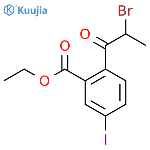 Ethyl 2-(2-bromopropanoyl)-5-iodobenzoate structure
