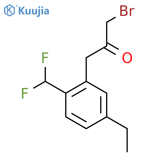 1-Bromo-3-(2-(difluoromethyl)-5-ethylphenyl)propan-2-one structure