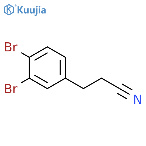 3,4-Dibromophenylpropanenitrile structure