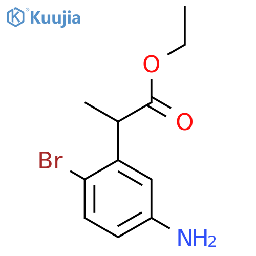 Ethyl 5-amino-2-bromophenylpropanoate structure