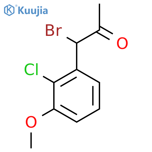1-Bromo-1-(2-chloro-3-methoxyphenyl)propan-2-one structure