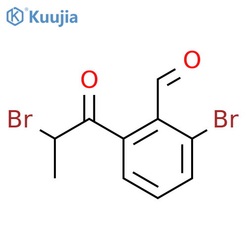 2-Bromo-6-(2-bromopropanoyl)benzaldehyde structure