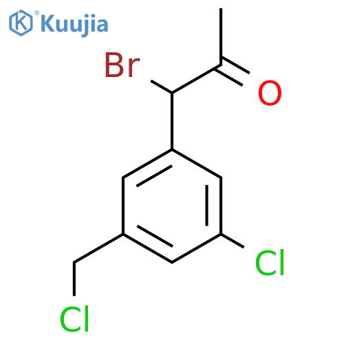 1-Bromo-1-(3-chloro-5-(chloromethyl)phenyl)propan-2-one structure