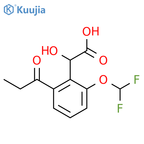 2-(Difluoromethoxy)-6-propionylmandelic acid structure